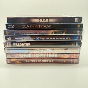 Mixed DVD & Blu-ray Movie/TV Stack – Multicolor Spines